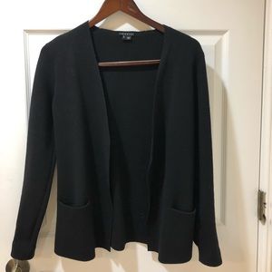 Theory black wool cardigan